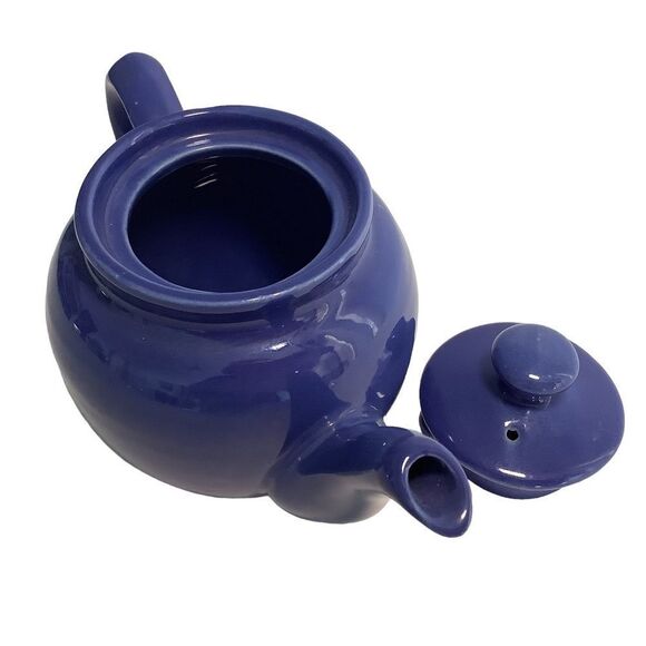 Blue Ceramic Teapot 12 oz Cottagecore - Picture 5 of 7
